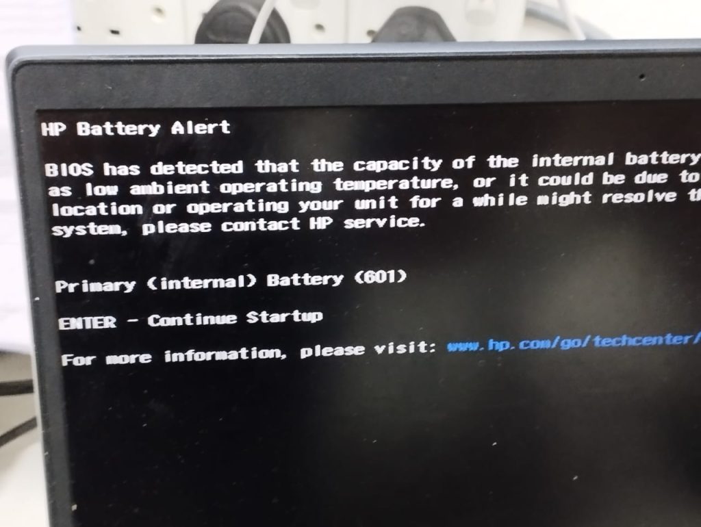 HP 15-cs3134TX Battery Alert
