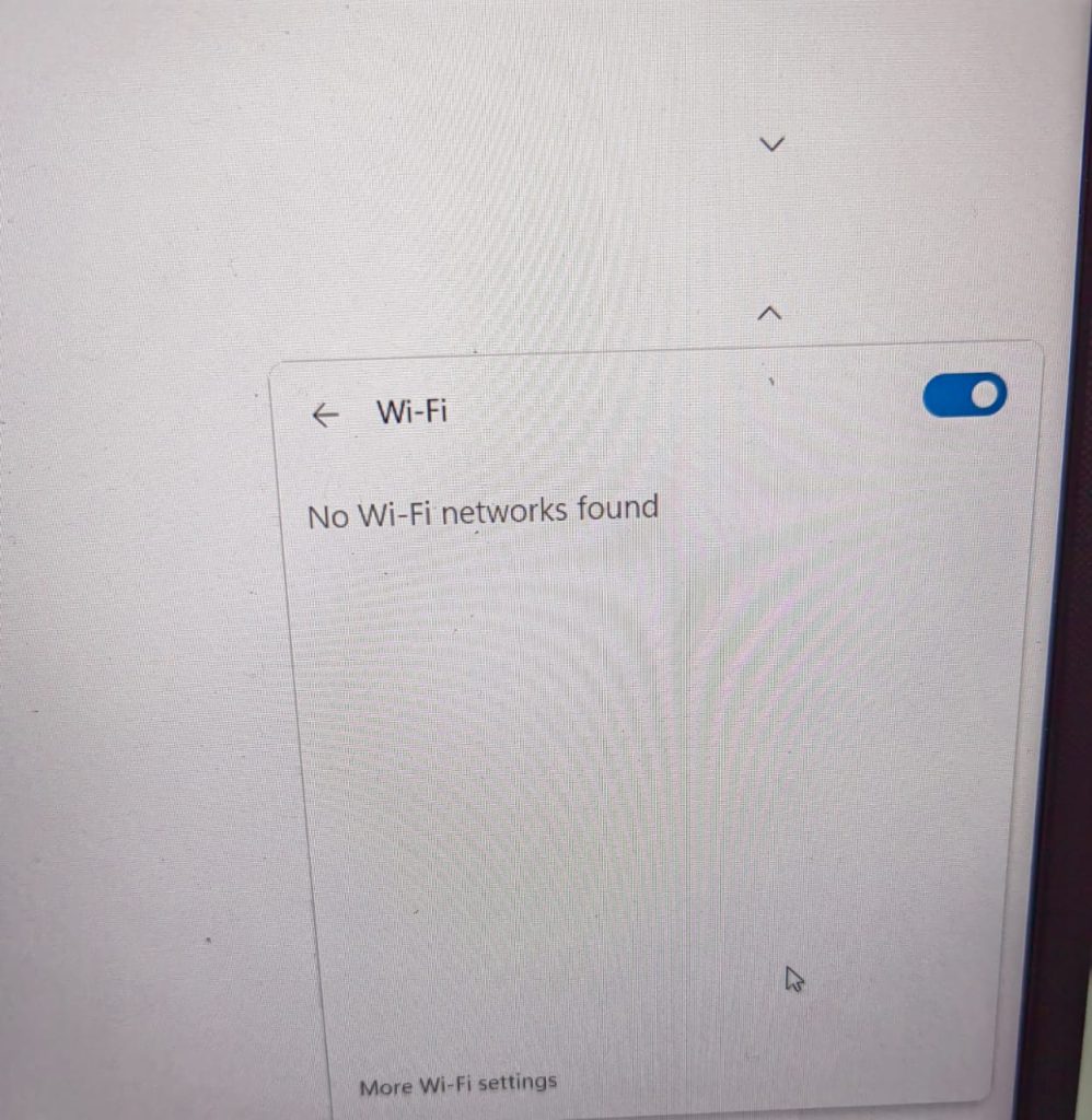 Asus Tuf Gaming No WiFi Network Found