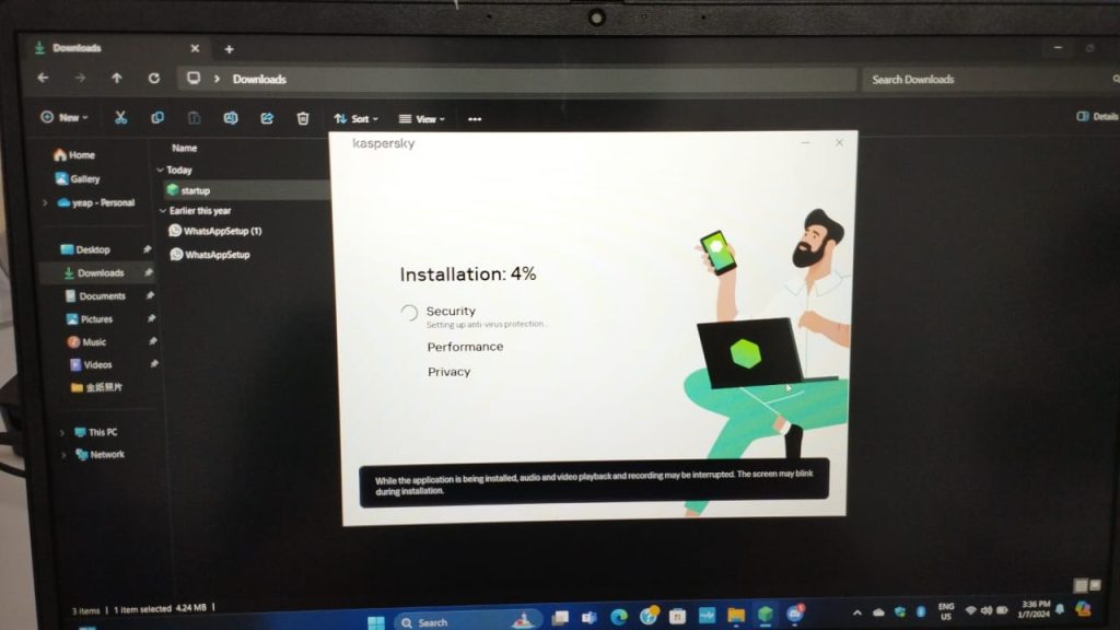 Cleaning Virus/Malware and Install Kasparsky
