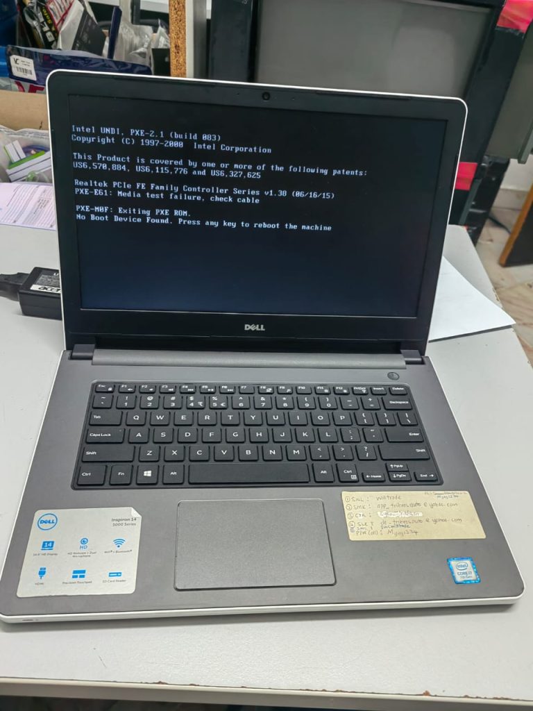 DELL INSPIRON 14 5000 SERIES NO BOOTABLE DEVICE
