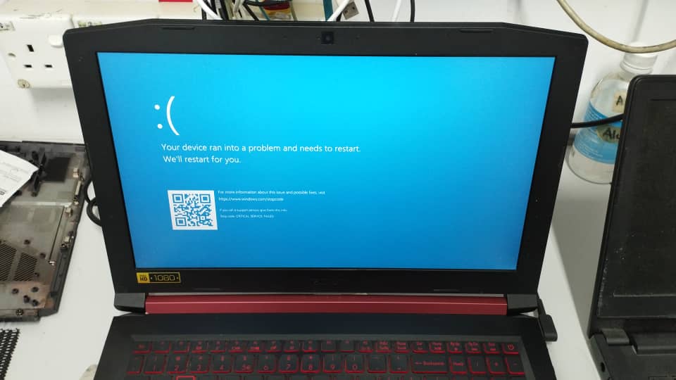 ACER BLUE SCREEN CANNOT BOOT
