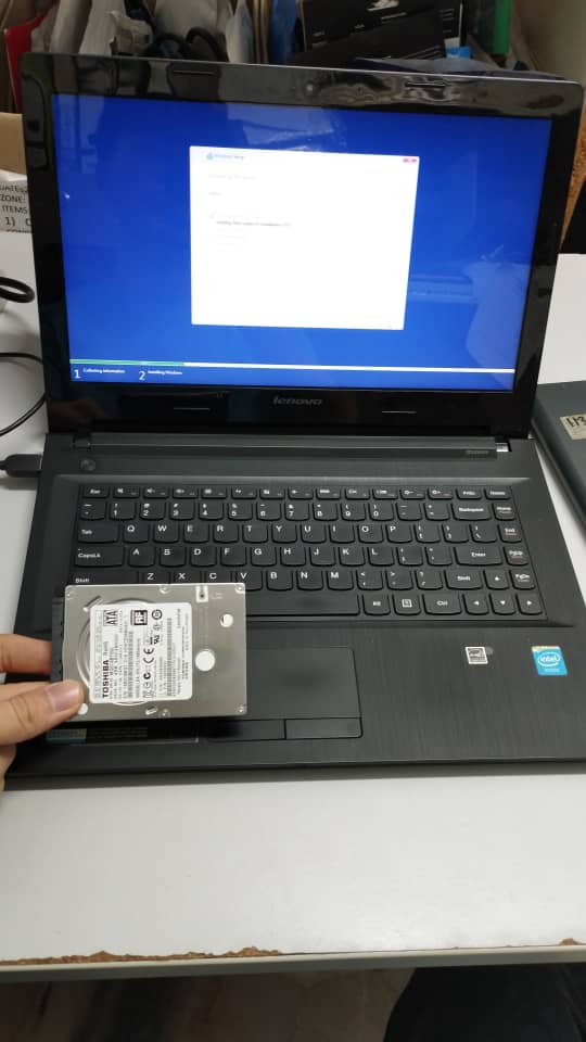 CHANGE LENOVO LAPTOP DISK AND FORMAT