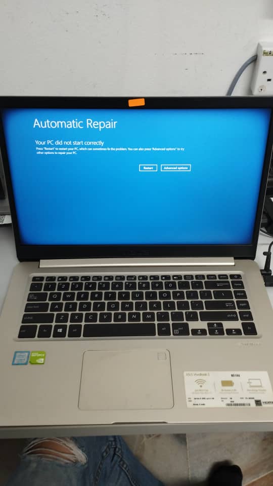 ASUS S510U BLUESCREEN