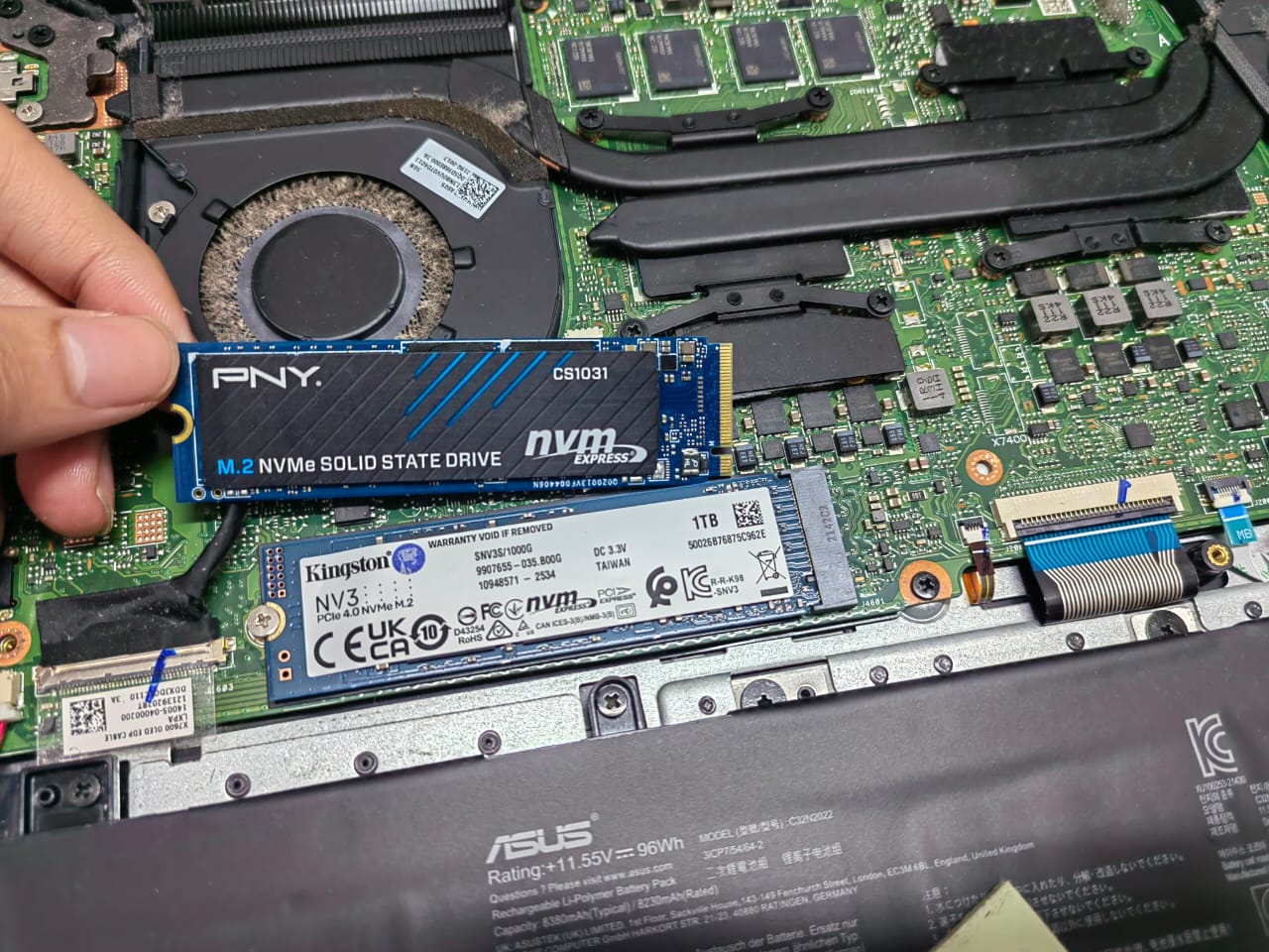 ASUS VIVOBOOK 16X OLED DISK REPLACEMENT & CLEANING SERVICE